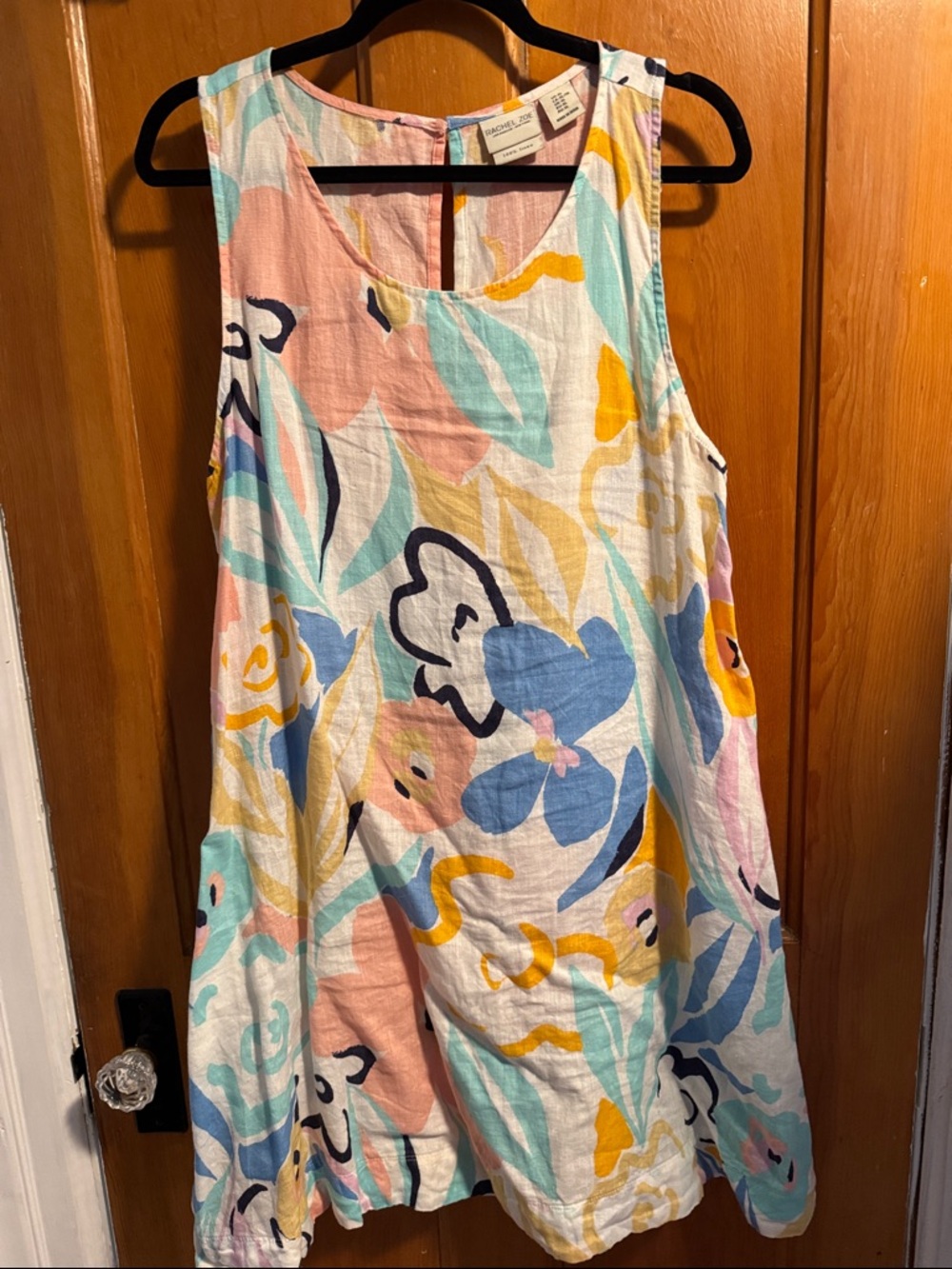 Rachel Zoe Multicolor Linen Dress- Pink, Yellow, Blue